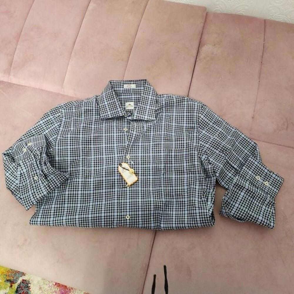Mens Peter Millar plaid button down shirt MF13W23CSL MRNA M NWT